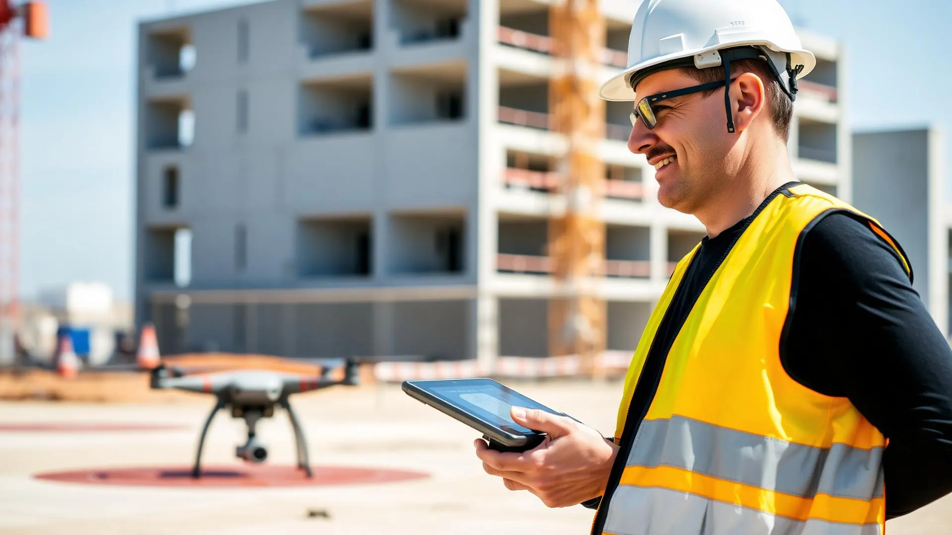 Fernpilot vor Ort mit der Dronesolut Mobile App